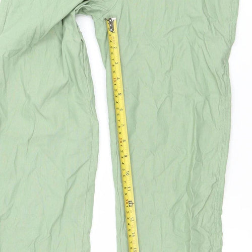 Gallery Womens XS Green Casual Viscose Elastic Waist Trousers