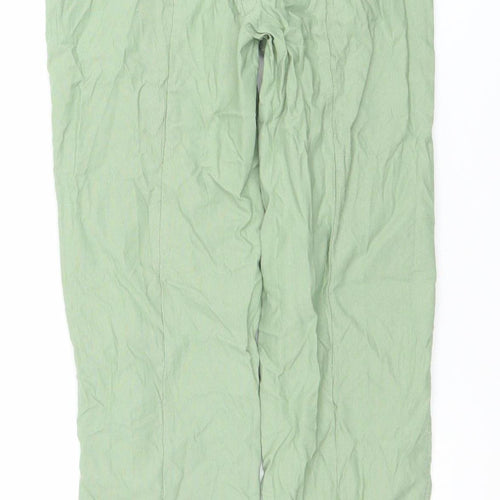 Gallery Womens XS Green Casual Viscose Elastic Waist Trousers
