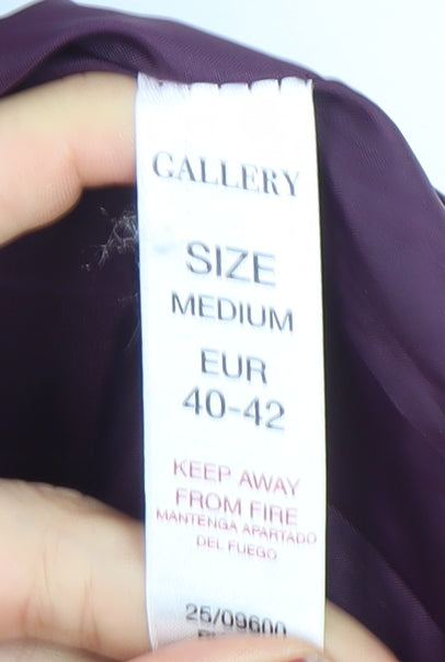 Gallery Womens Purple Hooded Puffer Jacket Size 12 Winter Coat