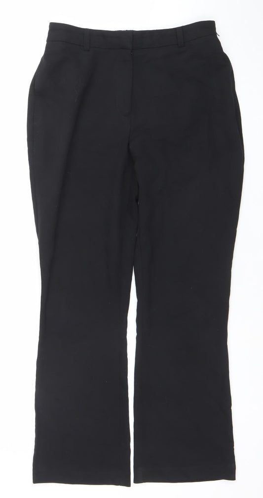 Dunnes Women's Black Size 10 Straight Leg Trousers