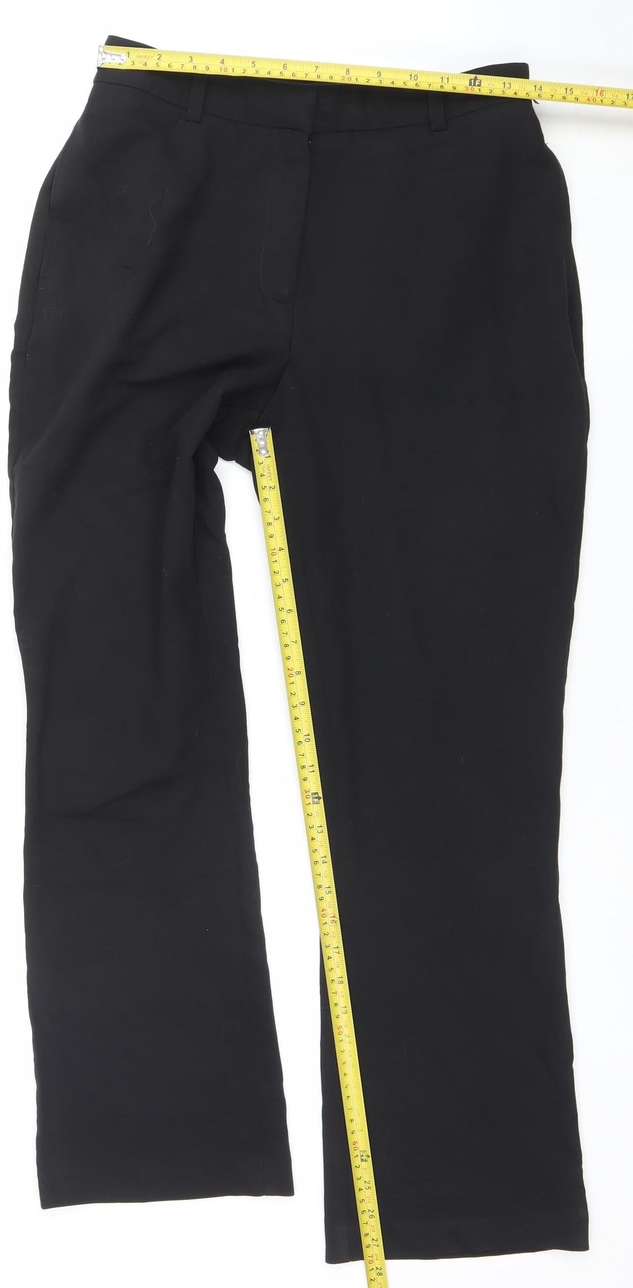 Dunnes Women's Black Size 10 Straight Leg Trousers