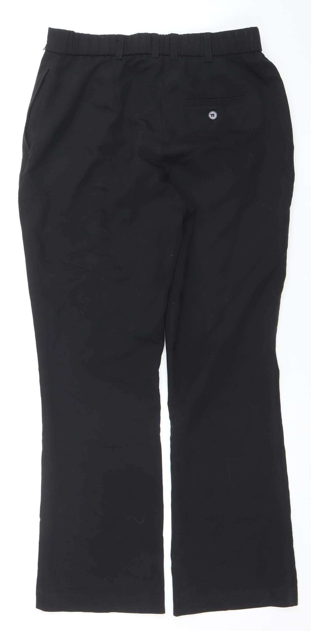 Dunnes Women's Black Size 10 Straight Leg Trousers
