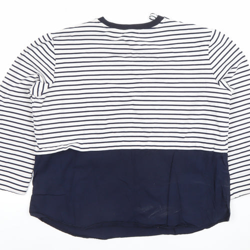 Gallery Women Navy Stripe Long Sleeve Jersey Tunic Top UK M
