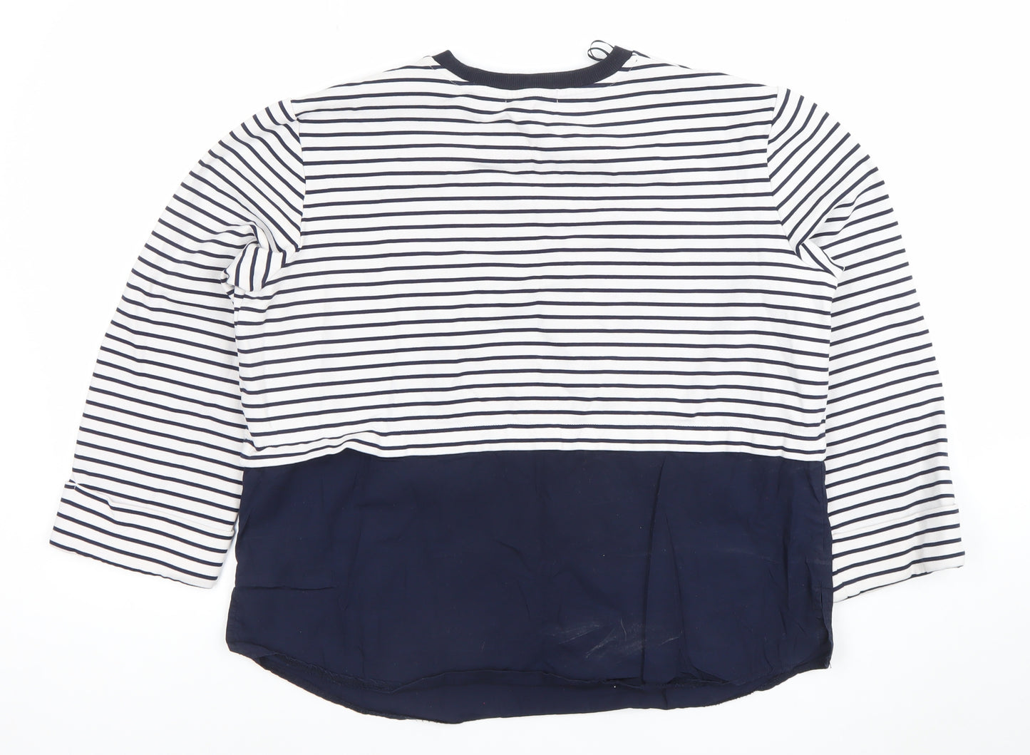 Gallery Women Navy Stripe Long Sleeve Jersey Tunic Top UK M
