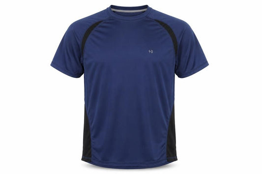 Technolayer Men Blue Short Sleeve Athletic T-Shirt Medium