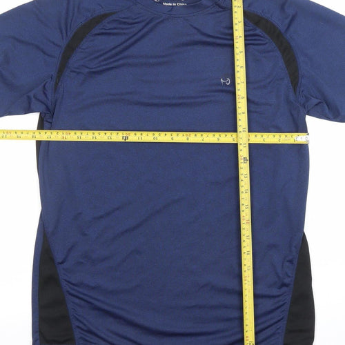 Technolayer Men Blue Short Sleeve Athletic T-Shirt Medium