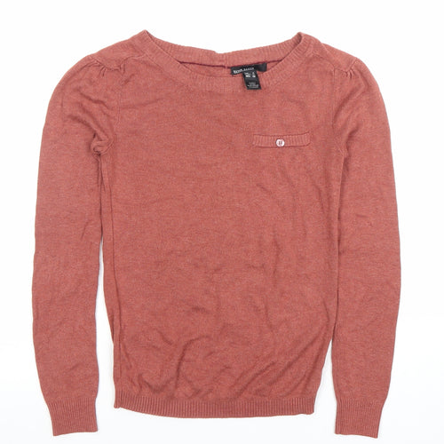 Mango Women’s Brown Crew Neck Long Sleeve Pullover Jumper Size 8