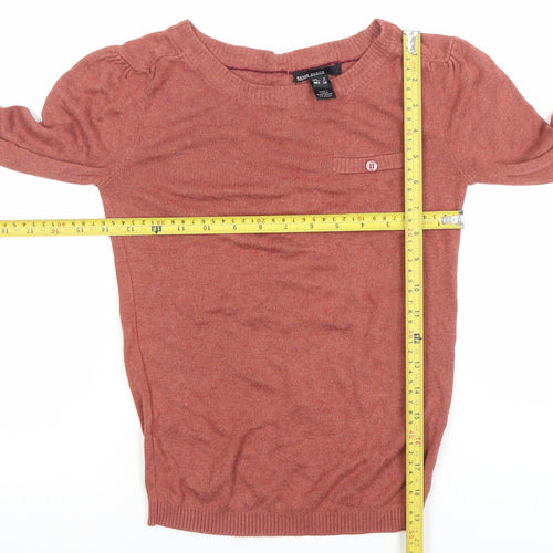 Mango Women’s Brown Crew Neck Long Sleeve Pullover Jumper Size 8