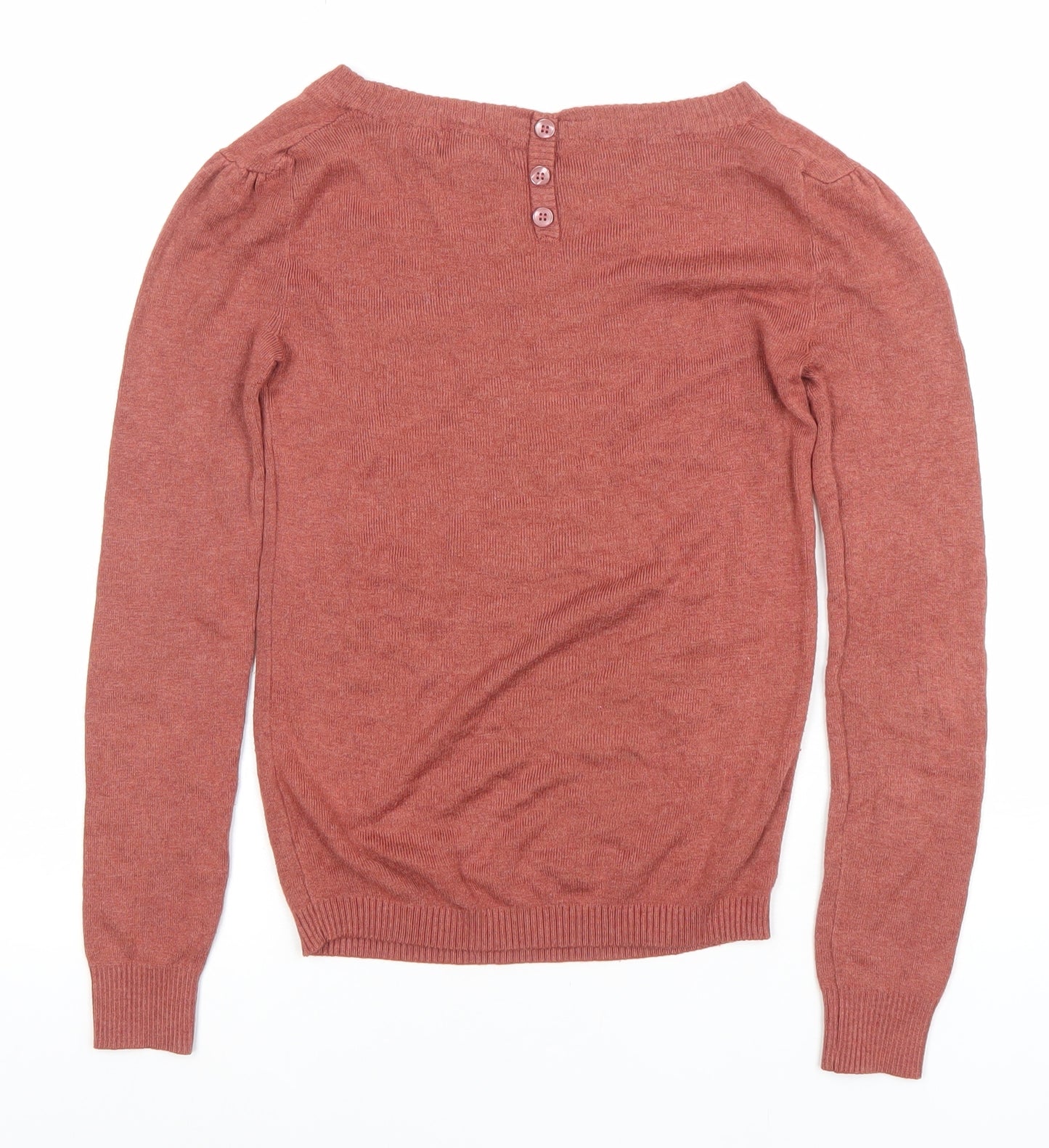 Mango Women’s Brown Crew Neck Long Sleeve Pullover Jumper Size 8