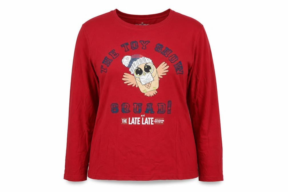 RTÉ Late Late Toy Show Red Graphic Long Sleeve Womens XL T-Shirt