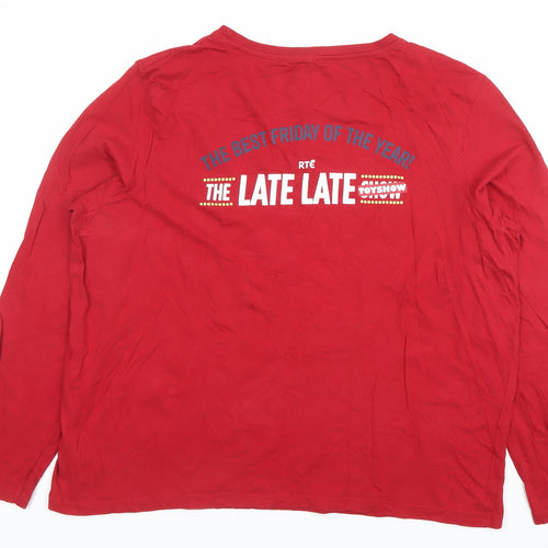 RTÉ Late Late Toy Show Red Graphic Long Sleeve Womens XL T-Shirt