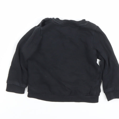 Disney Baby Donald Duck Black Long Sleeve Pullover T-Shirt 9-12 Months