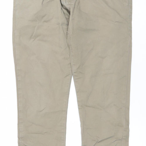Enzo 989 Men's Beige Chino Trousers 32R Regular Fit Cotton Stretch