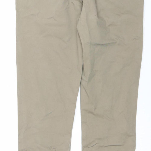 Enzo 989 Men's Beige Chino Trousers 32R Regular Fit Cotton Stretch