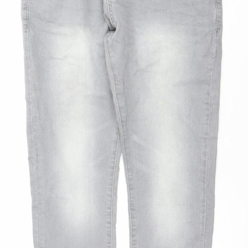 DNM Industry Men's Grey Slim Fit Straight Jeans 32S