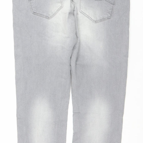 DNM Industry Men's Grey Slim Fit Straight Jeans 32S