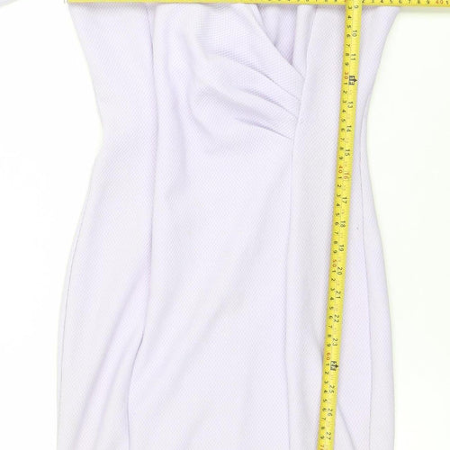 Armani Exchange Women Purple Bodycon Dress Size 8 Long Sleeve