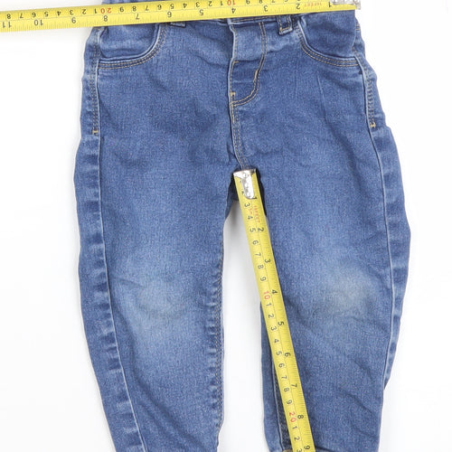 Primark Unisex Baby Blue Denim Jeans 12-18 Months Elastic Waist Casual