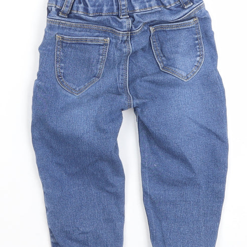 Primark Unisex Baby Blue Denim Jeans 12-18 Months Elastic Waist Casual