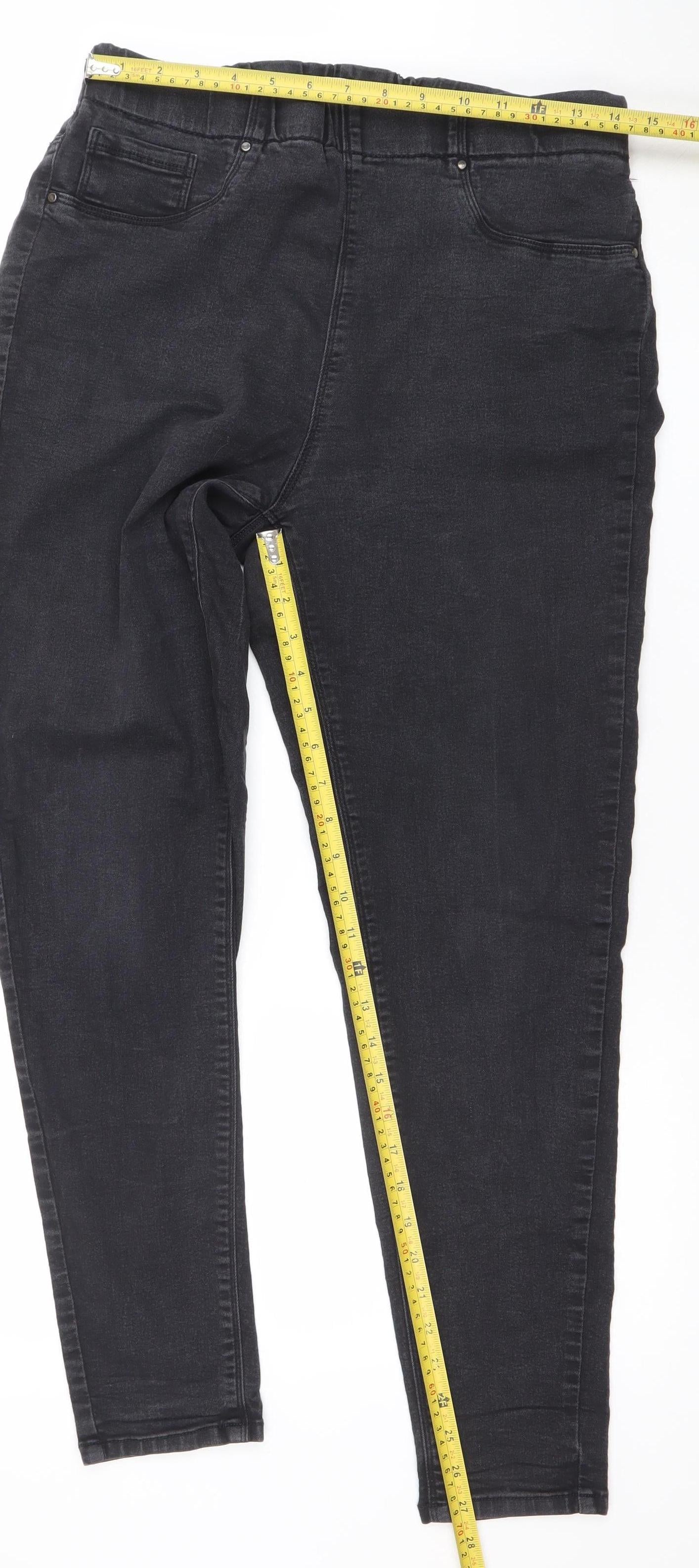 Yours for Good Women's Black Plus Size 16 Jegging Jeans