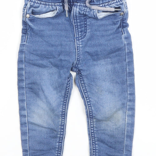Dunnes Stores Blue Baby Jeans 9-12 Months Unisex Stretch Denim Trousers