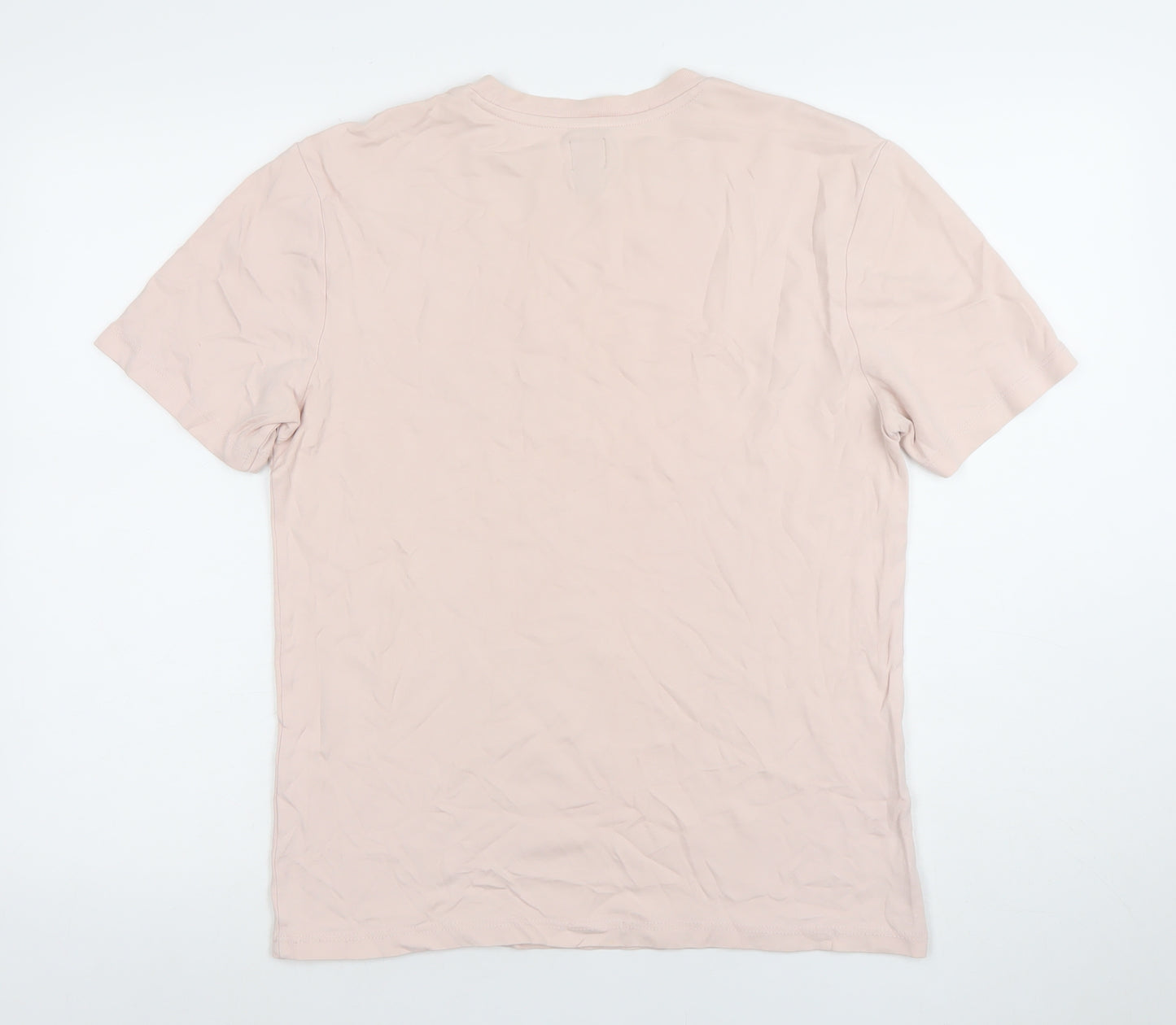 River Island Men’s Beige Colourblock Crew Neck T-Shirt Size S