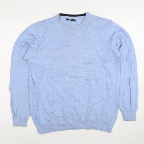 Dunnes Men’s Blue Crew Neck Cotton Jumper Size M