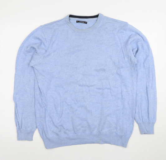 Dunnes Men’s Blue Crew Neck Cotton Jumper Size M