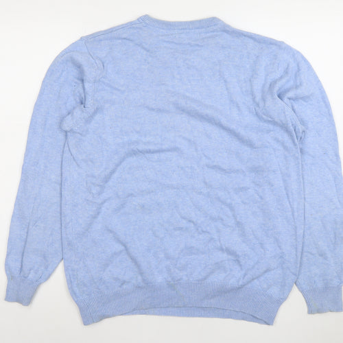 Dunnes Men’s Blue Crew Neck Cotton Jumper Size M