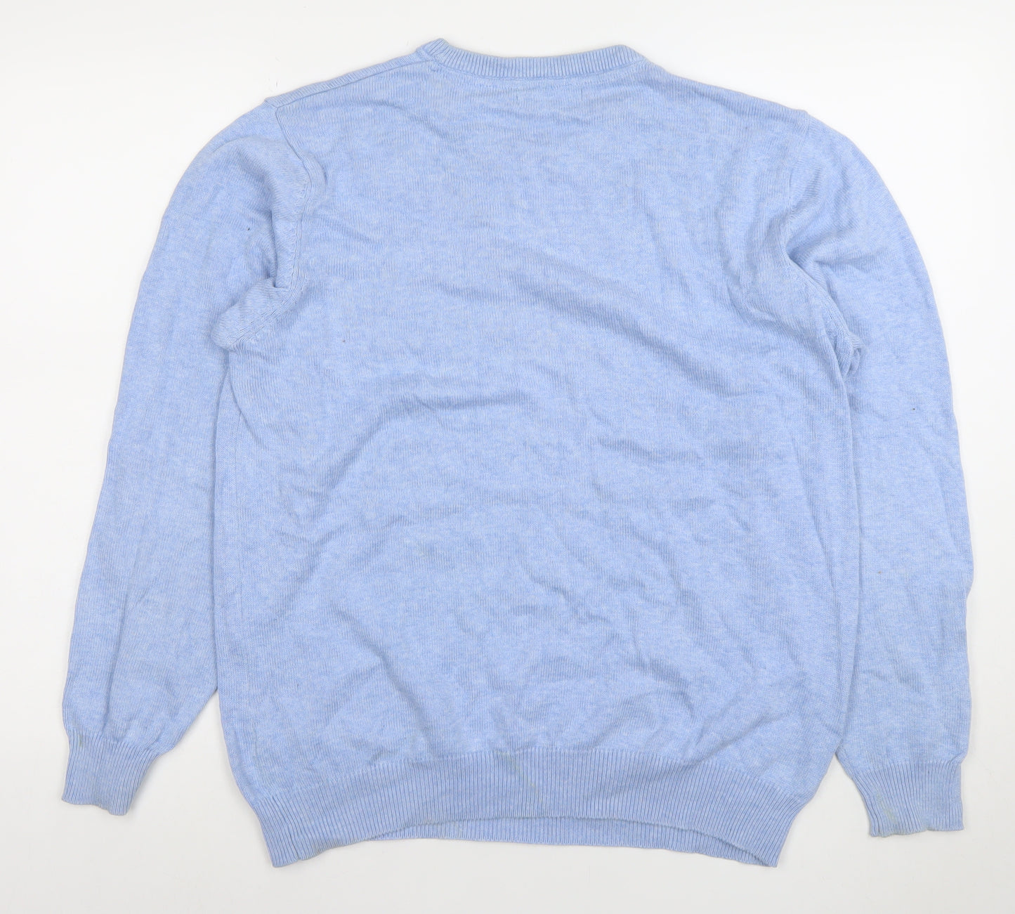 Dunnes Men’s Blue Crew Neck Cotton Jumper Size M