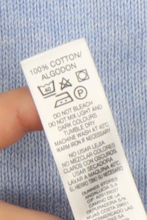 Dunnes Men’s Blue Crew Neck Cotton Jumper Size M