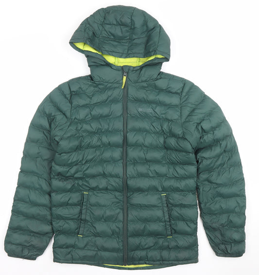 Mountain Warehouse Boys Green 13 Years Hooded Puffer Jacket