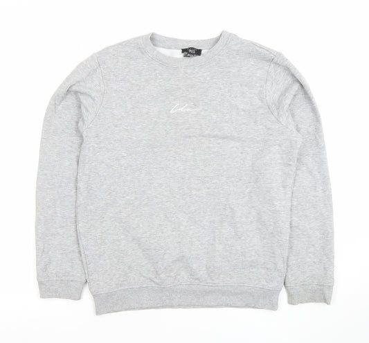 New Look 915 Girls Grey Pullover Sweatshirt Logo Print Age 12-13 Years