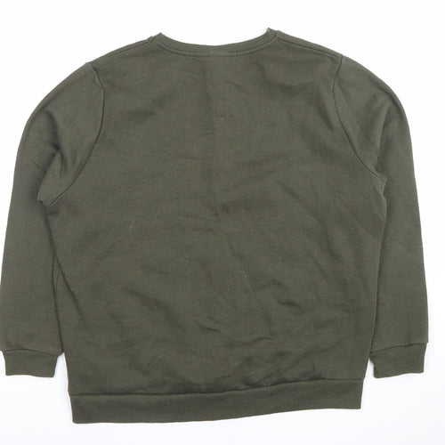Batman Khaki Green Women's Cotton Blend Pullover Sweatshirt Size 16