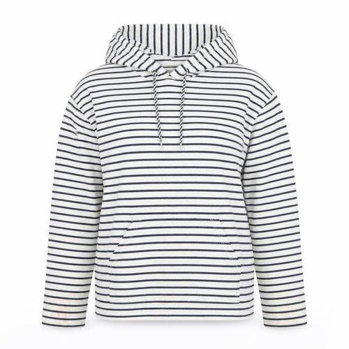 Papaya Women’s Navy & White Striped Hoodie XS Cotton Pullover