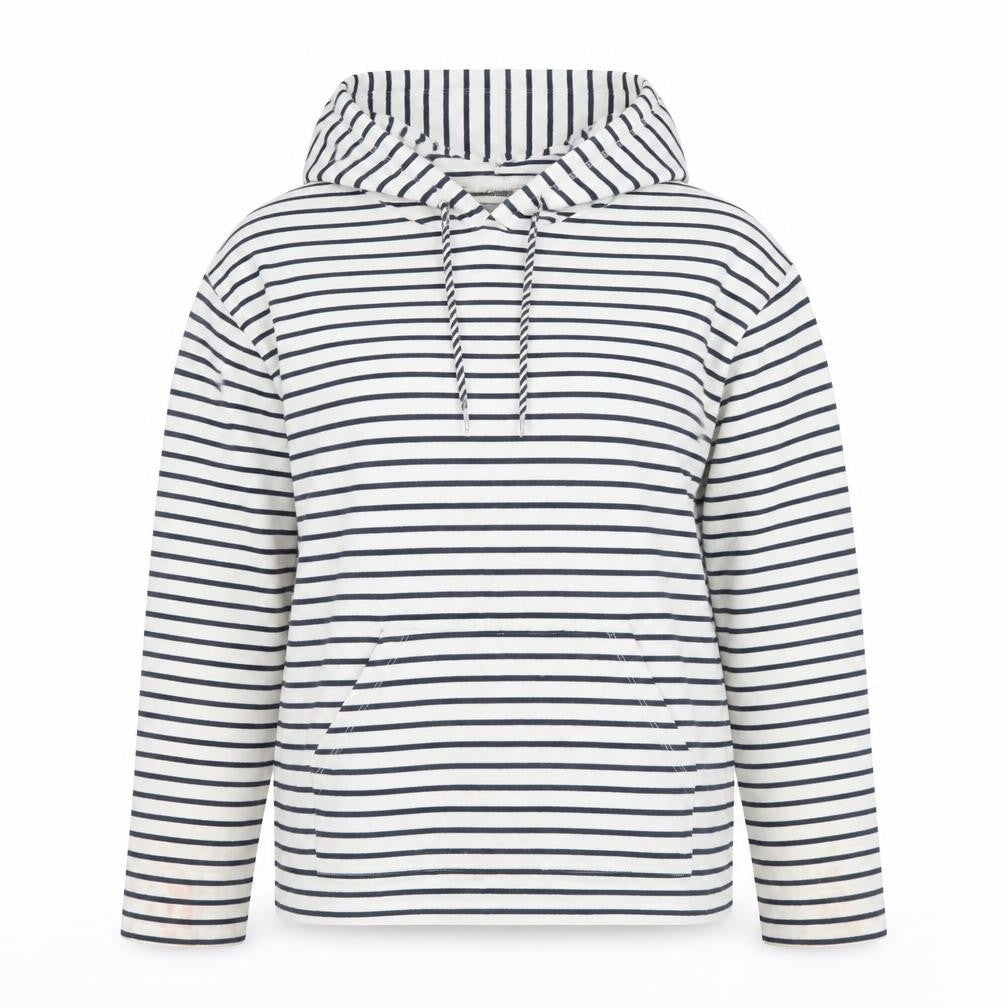 Papaya Women’s Navy & White Striped Hoodie XS Cotton Pullover
