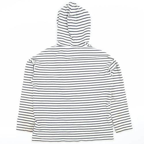 Papaya Women’s Navy & White Striped Hoodie XS Cotton Pullover