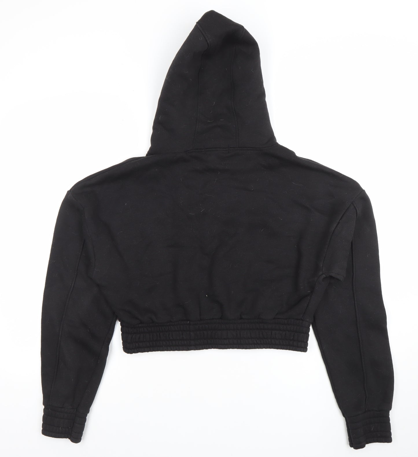 MFG Women Black 7XL Cropped Pullover Hoodie 48% Cotton 52% Polyester