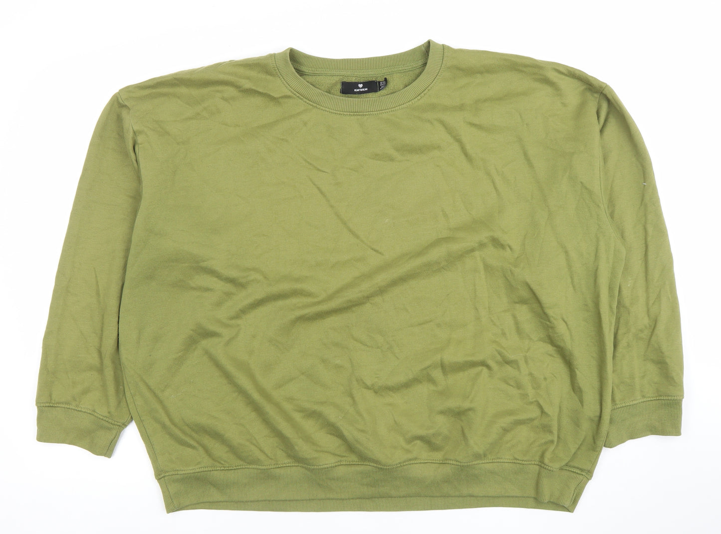 Heartbreak Women’s Green 2XL Crew Neck Pullover Sweatshirt