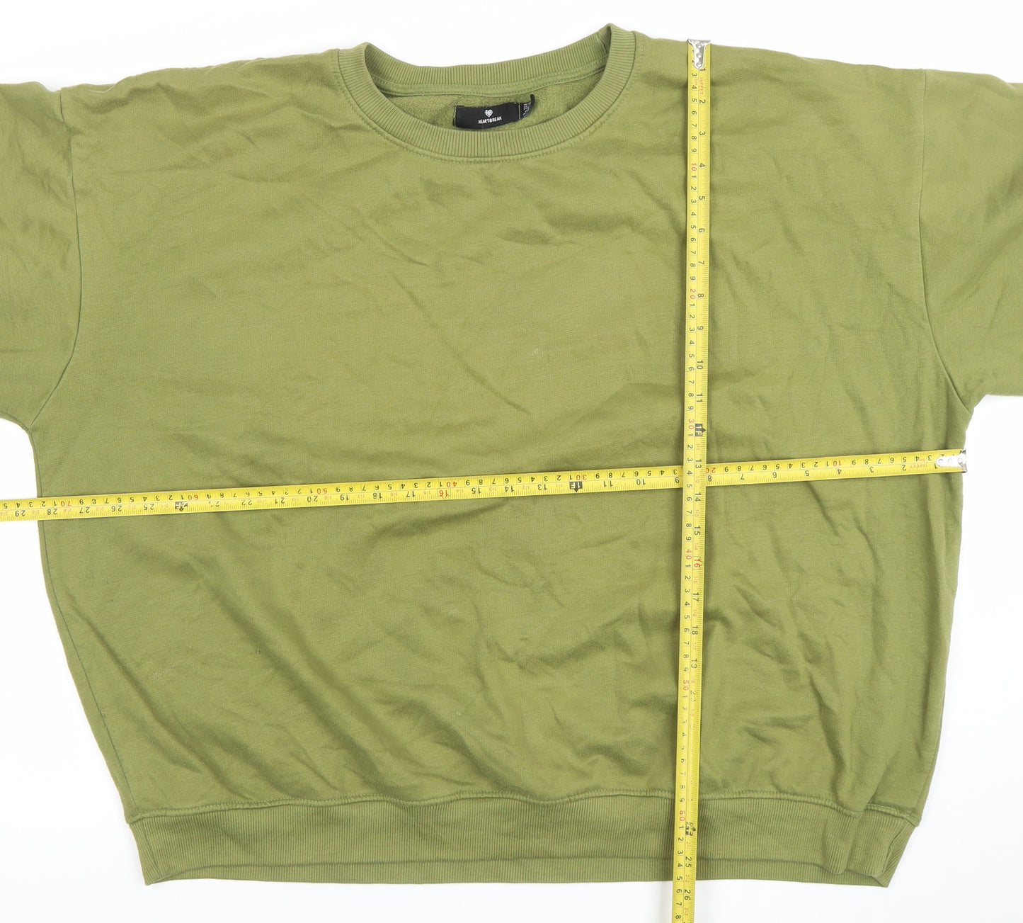 Heartbreak Women’s Green 2XL Crew Neck Pullover Sweatshirt