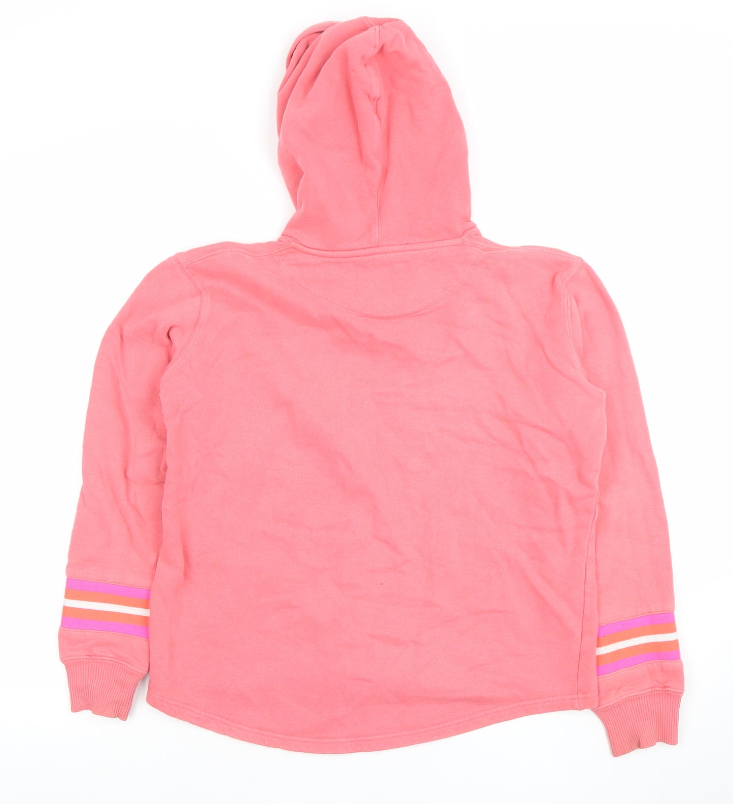 St. Bert's Girls Pink Striped Pullover Hoodie 13-14 Years Cotton Long Sleeve