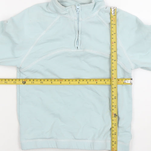 H&M Boys Blue 5-6 Years 1/2 Zip Fleece Sweatshirt Pullover Top