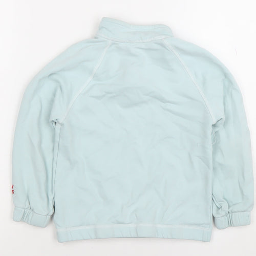 H&M Boys Blue 5-6 Years 1/2 Zip Fleece Sweatshirt Pullover Top