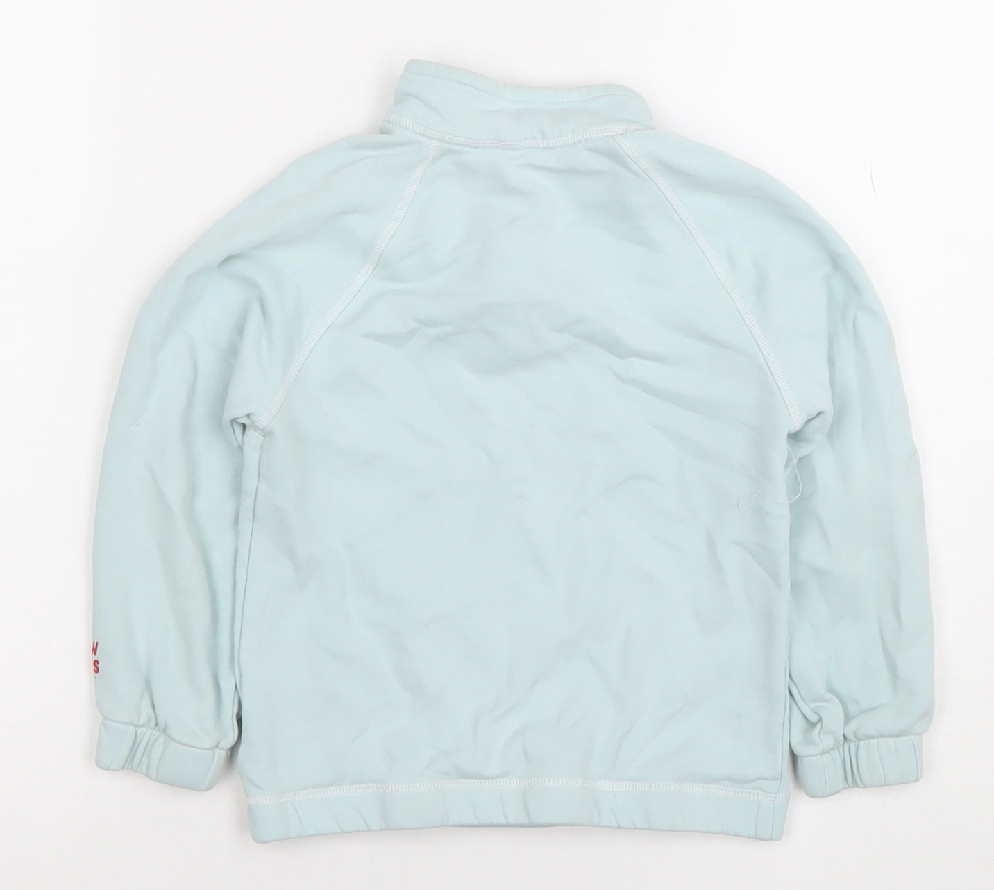 H&M Boys Blue 5-6 Years 1/2 Zip Fleece Sweatshirt Pullover Top