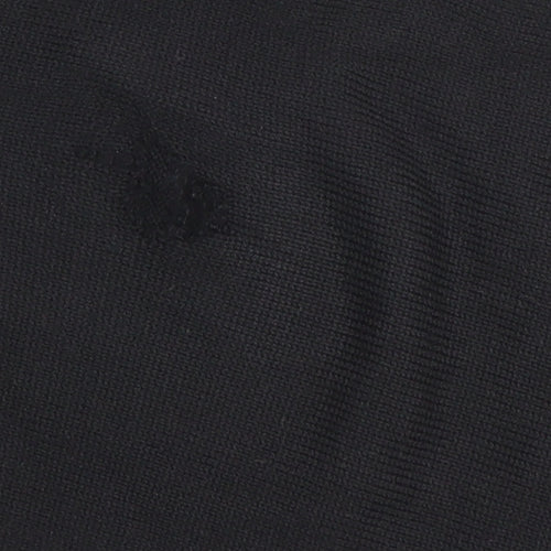 Hugo Boss Men's Black Full Zip High Neck Cotton Knit Jumper M