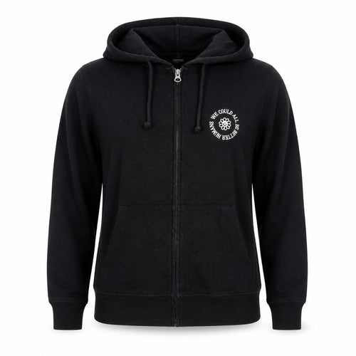 Marks and Spencer Women Black Size 12 Full Zip Hoodie