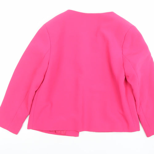 F&F Women Pink Size 8 Regular Open Front Blazer Jacket