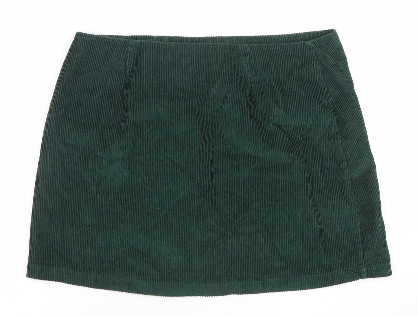 Nobody’s Child Women’s Green Corduroy Button Skirt Size 14