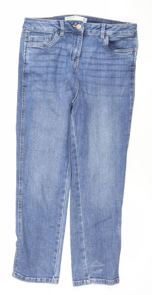 Next Women’s Blue Regular Fit Straight Leg Jeans UK 12