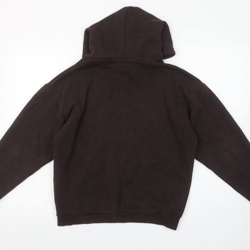 PrettyLittleThing Women's Brown Pullover Hoodie Size 4 Cotton Blend
